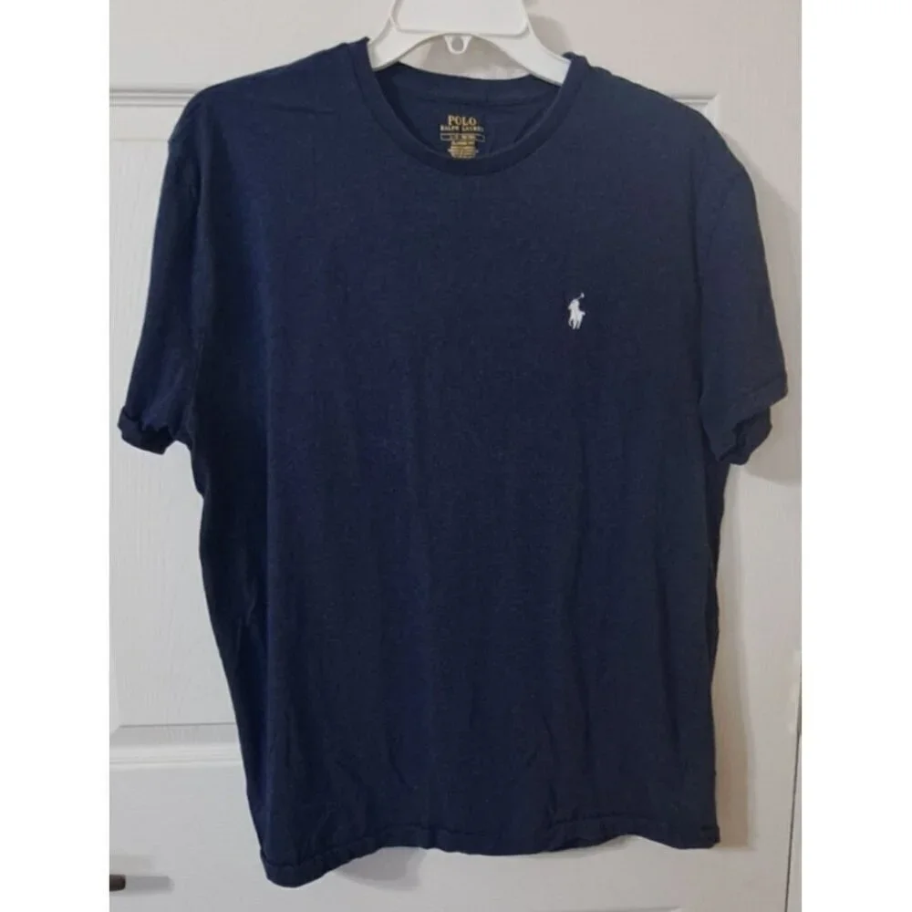 Polo Ralph Lauren Men's L Classic Fit Heathered Blue Short Sleeve T-Shirt
